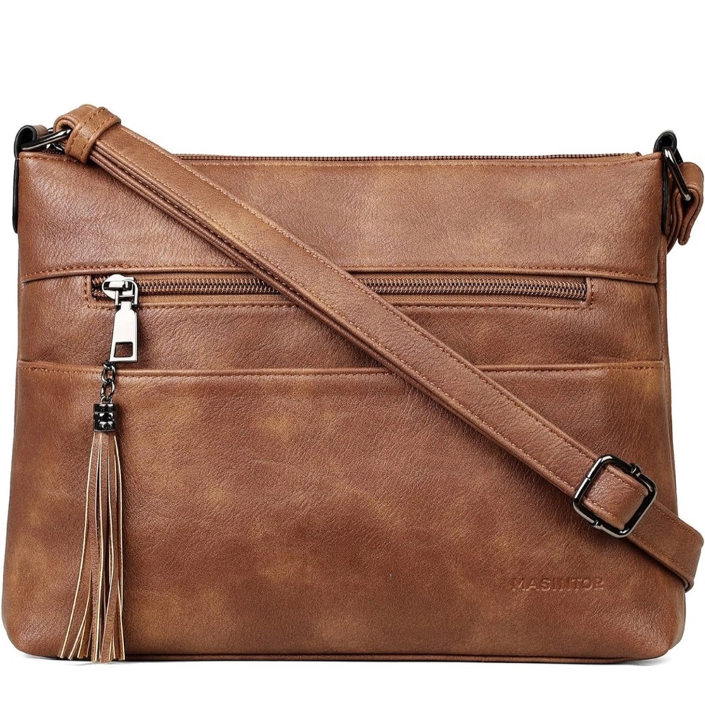 Crossbody Bags for Women, Lightweight Medium Crossbody Purse, Soft Leather Wome